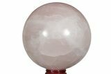 Polished Rose Quartz Sphere - Madagascar #210188-1